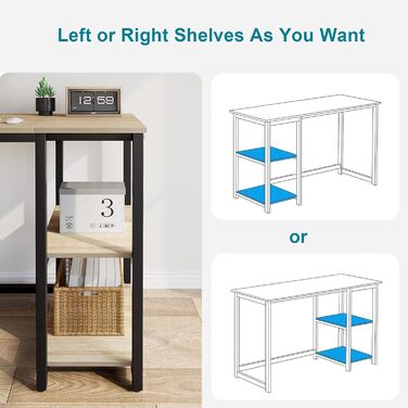 Комп'ютерний стіл WOHOMO білий 100см з місцем для зберігання, для дому та офісу, 60 x 120 см, бежевий