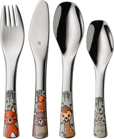 Дитячий столовий набір WMF Waldfreunde з гравіюванням імені - гарний дитячий набір посуду, подарунок на хрещення, персоналізований подарунок для дівчаток та хлопчиків від 3 років