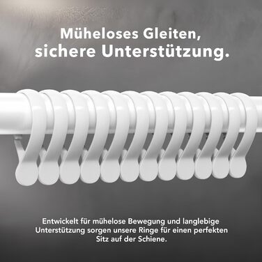 Штанга для душу Еріка L-подібної та U-подібної форми - 4-в-1 для ванни та душу - кутова штанга для душу - сталь з порошковим покриттям - без кріплень до стелі - білий колір