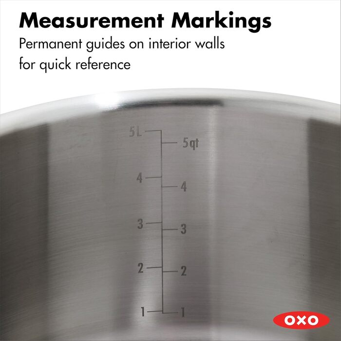 Набір кухонного посуду OXO Agility Tri-Ply 13 предметів: каструлі, сковорідки, нержавіюча сталь, індукційне дно, антипригарне покриття без PFAS