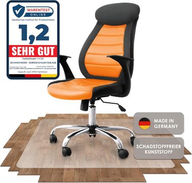 Килимок під офісне крісло для захисту підлоги - антиковзаючий, легко миється, 90x120 см, Made in Germany