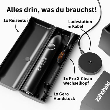 Електрична звукова зубна щітка Gero G3 з чохлом для подорожей та насадкою | 5 режимів чищення, тривалий час роботи акумулятора, білий колір