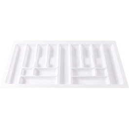 Ящик для столових приладів для висувних ящиків Органайзер для кухонних столових приладів (білий колір 935x490 мм)