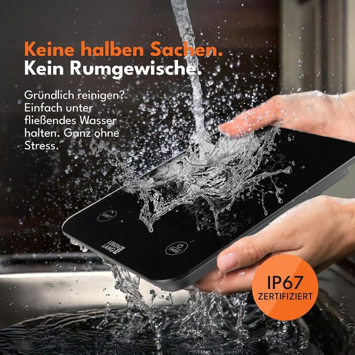 Електронна кухонна вага LEBENLANG - водонепроникна, USB-зарядка, до 10 кг, для їжі та кухні