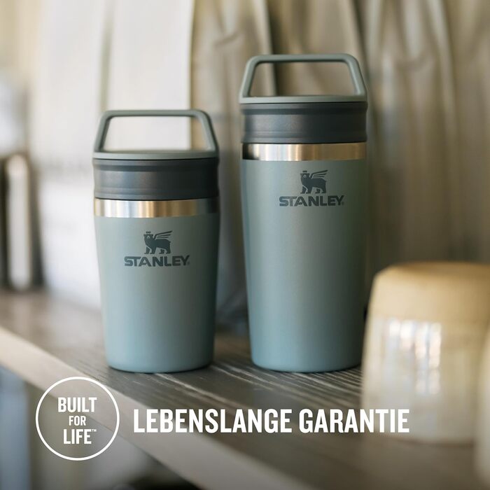 Термокружка Stanley Cafe To Go з нержавіючої сталі - 0.35L, Shale (Підтримує 4 години тепла, 5 годин холоду, для кави, з ручкою, миється в посудомийній машині)