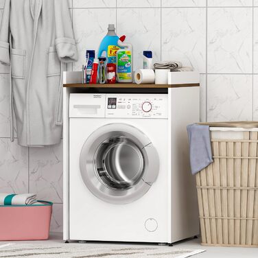 Шафа для пральної машини Homidea MIA - висока шафа для ванної кімнати - навісна шафа для пральної машини та сушильної машини для кухні та ванної кімнати 182.1 x 65 x 60 см (Антрацит/Дуб)