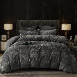 Постільна білизна PHF Velvet 155x220 см з 2 наволочками 80x80 см, Cuddly Velvet, Сірий