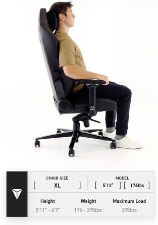 Крісло ігрове Secretlab Titan Evo - чорне, штучна шкіра (X-Large, Royal), регульоване, ергономічне, комфортне, з 4D підлокітниками, магнітичним підголівником та 4-сторонньою підтримкою попереку