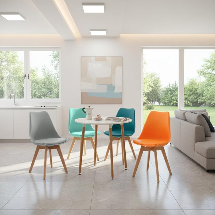 Елегантний стілець для їдальні EGGREE в скандинавському стилі (4 шт., зелений)