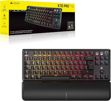 Ігрова механічна клавіатура Corsair K70 MAX RGB QWERTZ DE (Tenkeyless) - сіра