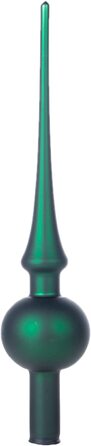 Джек Різдвяна ялинка мереживо Тюрінгського скла 28 см мереживо ручної видувки крижаний лак глянсовий матовий, колір (темно-зелений матовий)