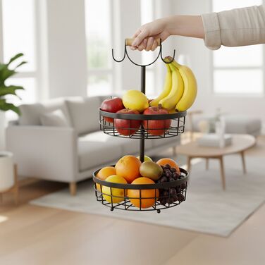 Relaxdays Двоярусна етажерка для фруктів та овочів