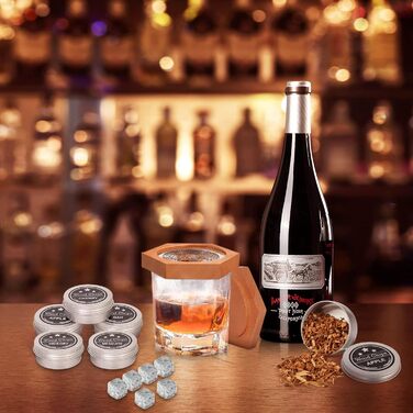 Подарунковий набір для віскі Bourbon: копчення, ліхтарик – ідеальний подарунок для чоловіків, тат, дідусів на День народження, ювілей
