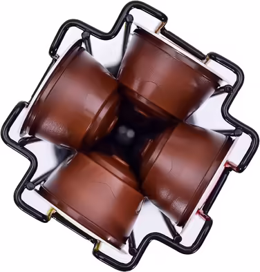 Обертова підставка для капсул SYSYLY на 32 капсули Dolce Gusto, чорна, із нековзною основою