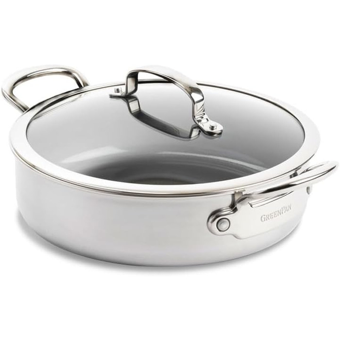 GreenPan сковорода з нержавіючої сталі 26 см з кришкою CC003820-001