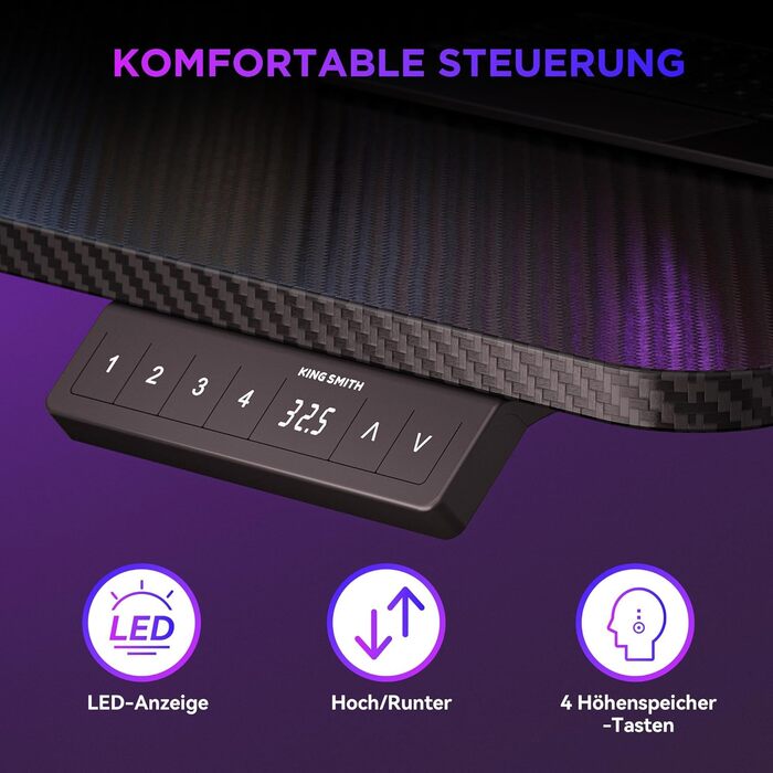 Регульований кутовий стіл L-подібної форми, електричний, 160 x 140 см, з 3 висувними ящиками. Стіл для офісу, роботи, геймінгу, стоячи/сидячи. Чорний колір.