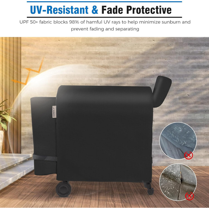 Чохол для гриля Traeger Pro 34/780, водонепроникний 600D, стійкий до розривів і УФ, з ременями та блискавками