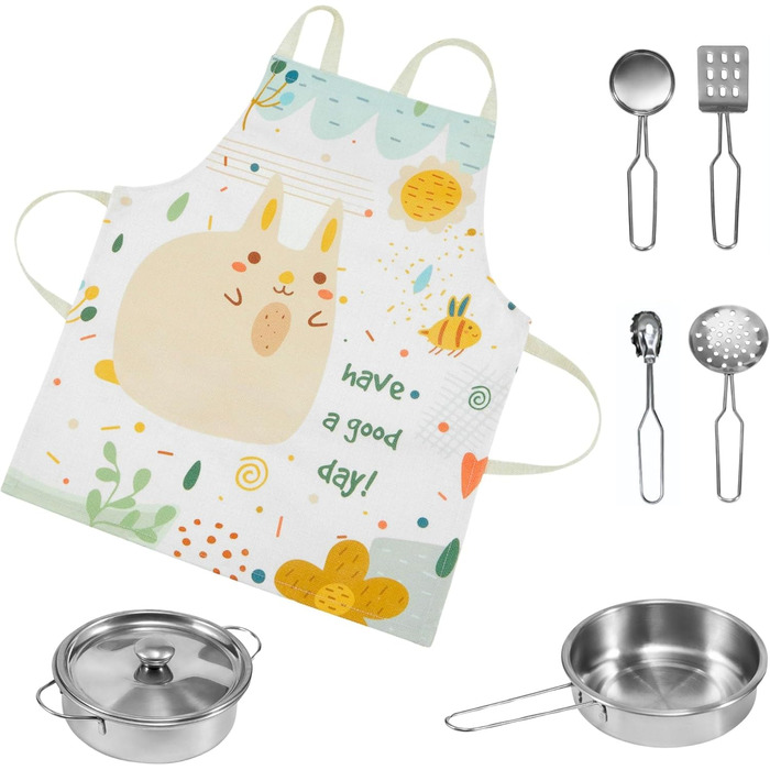 Дерев'яна дитяча кухня Mamabrum з LED-підсвічуванням - іграшковий кухонний набір з висотою, що регулюється, з приготуванням кубиків льоду, мікрохвильовою піччю, плитою та посудомийною машиною - іграшка для дітей від 3 років (Білий)