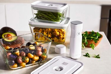 Набір контейнерів для вакуумної упаковки Zwilling Fresh & Save S/M/L (3 шт.), скло, білий