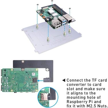 Стійка-корпус GeeekPi для Raspberry Pi, 8-рівнева, з 120 мм RGB LED вентилятором, для моделей 4B/3B+/3B/2B/B+ та Jetson Nano, сталева, стійка до перегріву