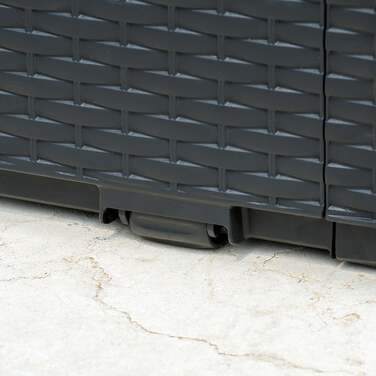 Коробка для подушок KETER® Capri Anthracite 310L з коліщатками