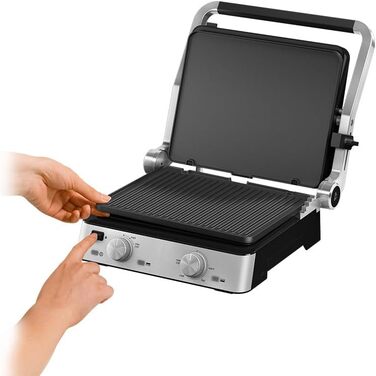 Електричний гриль Braun MultiGrill 7 CG7020: 3-в-1 (контактний гриль, барбекю, духовка), 2000W, велика поверхня (12 бургеров), плаваюча пластина, плаваюча гратильниця, миється в посудомийній машині, регулювання температури