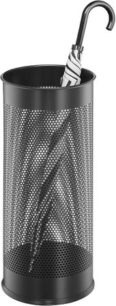 Міцна підставка під парасольку з металу, 28,5 л, срібло, 335023 (чорний)