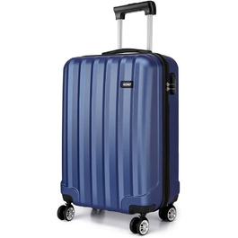 KONO Легкий ручний багаж, 55 x 35 x 20 см, з жорстким корпусом, ABS, 4 колеса, Navy Blue