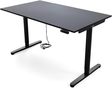 Дитяча парта Yaasa Desk Basic S, 120x70 см, вкл. ключовий замок, USB-порт для зарядки, парта, що росте разом з дитиною (антрацит, 140x80 см)