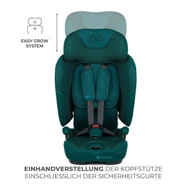 Автокрісло Kinderkraft FIX2GO i-Size 76-150 см (15 міс - 12 років), ISOFIX, Top Tether, SPS+, H-GUARD+, сіре (Green)