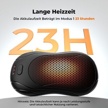 Електричні грілки для рук 2 шт. з магнітним кріпленням, 6000mAh, 3 режими нагріву, USB-зарядка, для кемпінгу, подорожей, офісу, чорний, 11.2*2.35*14 см