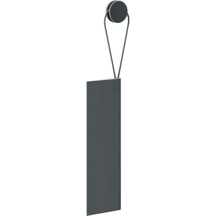Губка для душу KEUCO з силікону, з настінним кріпленням, скляна губка для наклеювання, 26,4x8,2x1,7 см, без розводів, губка для душу, колір сірий