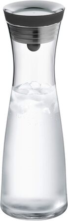 Скляна карафа для води WMF Basic, 1 літр з кришкою, Silikondeckel, CloseUp-Verschluss