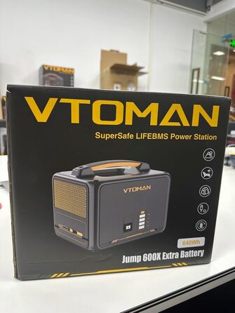 Портативна електростанція VTOMAN Jump 600X 600 Вт, сонячний генератор 299 Втгод, акумулятор LiFePO4, розширюється