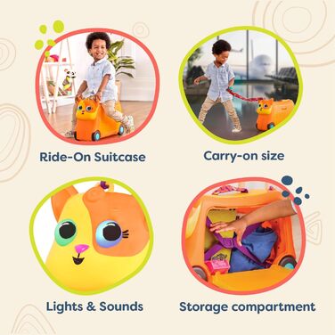 Дитяча  валіза B. Toys з підсвічуванням та звуками Lolo 47х20х32,5 см помаранчева
