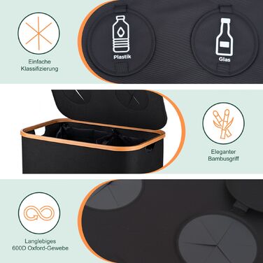 Контейнер для збору пляшок Relaxdays з двома відділеннями