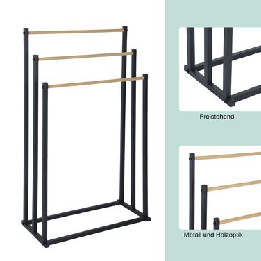 Підставка для рушників Relaxdays з 3 перекладинами