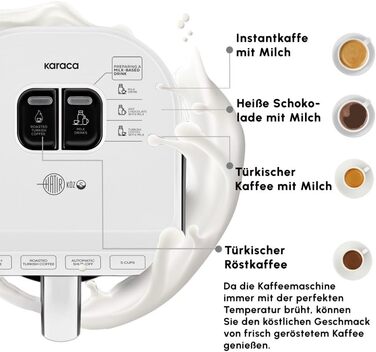 Кавомашина KARACA Hatır для приготування турецького кави з функцією обсмажування, 535W, 5 чашок, автоматичне нагрівання, антрацит