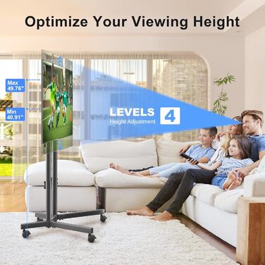 Підставка для телевізора XINLEI ML70A з колесами, 32-75 дюймів, до 40 кг, VESA 600x400