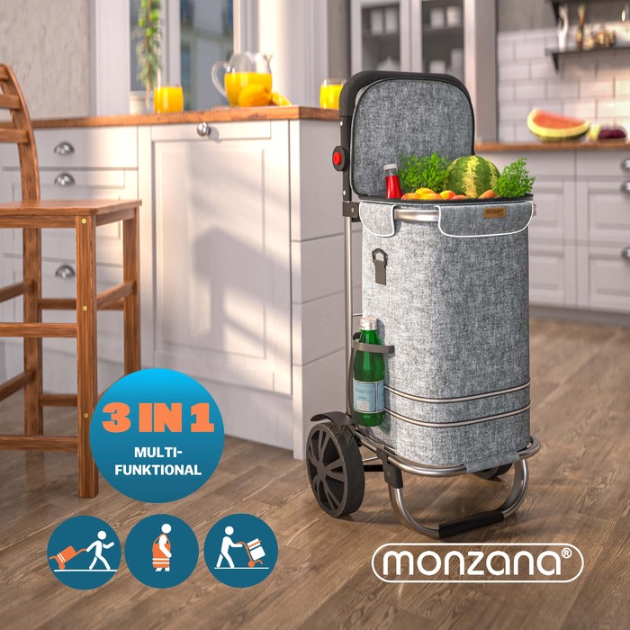 Візок для покупців сірий Alu 56L 31x24x54см