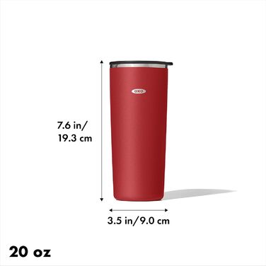 Термокружка OXO Strive з кришкою-ковзавкою, 473 мл, (590 г, Гранат)