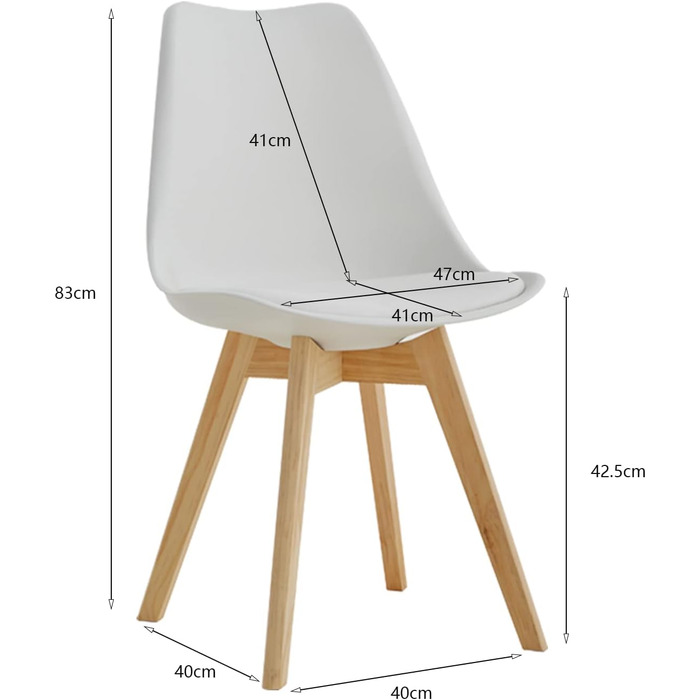 Стільці для їдальні GrandCA HOME, дерев'яні, з масиву бука, в стилі ретро, 6 шт.