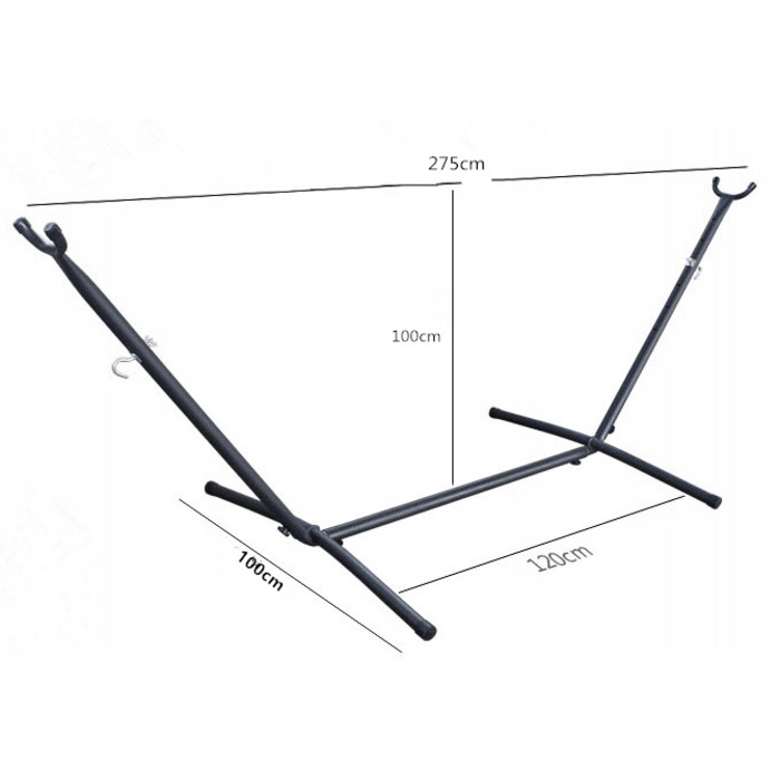 Гамак з стійкою Italform, багатоколірний, навантаження до 150 кг, 260 x 150 см