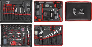 Набір інструментів kwb 175 предметів в алюмінієвому кейсі з коліщатками, замок з ключами, для майстра, дому та ремонту