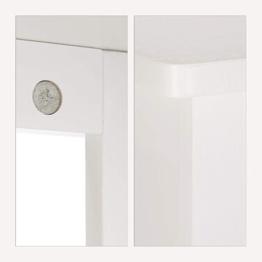 Шафка для ванної кімнати Relaxdays LAMELL, 92 x 50 x 25.5 см, білий колір, бамбук