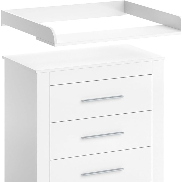 Комод-гойдалка Vicco Miro з приставкою-гойдалкою, білий, 86.6 x 86.5 см