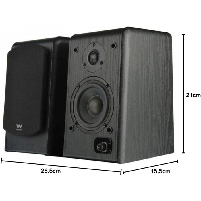 Акустична система Woxter Dynamic Line DL-610: 150W, Bluetooth, дерево, сабвуфер, динаміки, RCA, 3.5mm, регулювання басів, висот, гучності, чорний колір