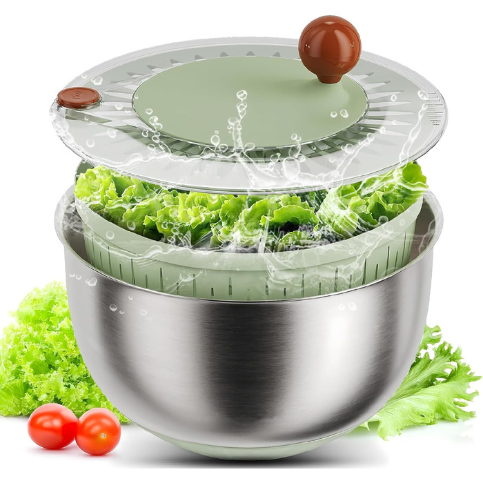 Салатниця-швидкоосушувач, 5 літрів, пластик, BPA-free