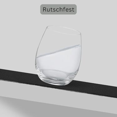 Набір підставок та серветок SÄNGER з екошкіри, 12 шт. (44,5*30 см), вологостійкі, протиковзні, для 6 осіб, антрацит/коричневий