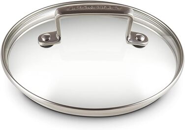 Скляна кришка Le Creuset 16 см з ручкою з нержавіючої сталі для алюмінієвого та чавунного посуду